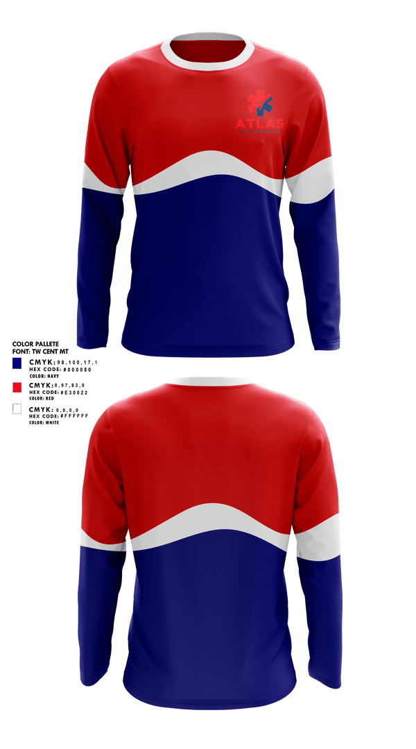 Long Sleeve Performance Shirt, Atlas Air Ambulance, , Teamtime, Team time, sublimation, custom sports apparel, team uniforms, spirit wear, spiritwear, sports uniforms, custom shirts, team store, custom team store, fundraiser sports, apparel fundraiser