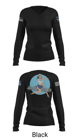Womens Long Sleeve Vneck Shirt, 733, Navy, Teamtime, Team time, sublimation, custom sports apparel, team uniforms, spirit wear, spiritwear, sports uniforms, custom shirts, team store, custom team store, fundraiser sports, apparel fundraiser