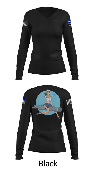 733 83106436 Women's Long Sleeve V-neck Shirt - 35