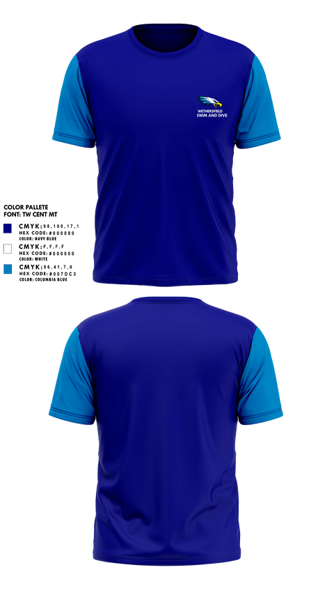 Short Sleeve Performance Shirt, Wethersfield High School Swimming, Swimming, Teamtime, Team time, sublimation, custom sports apparel, team uniforms, spirit wear, spiritwear, sports uniforms, custom shirts, team store, custom team store, fundraiser sports, apparel fundraiser