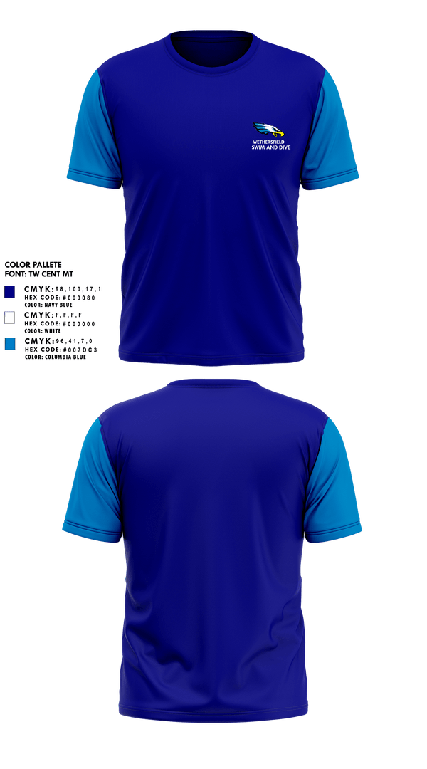 Short Sleeve Performance Shirt, Wethersfield High School Swimming, Swimming, Teamtime, Team time, sublimation, custom sports apparel, team uniforms, spirit wear, spiritwear, sports uniforms, custom shirts, team store, custom team store, fundraiser sports, apparel fundraiser