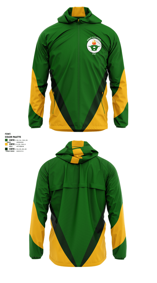 Windbreaker, Huron High School Golf, Golf, Teamtime, Team time, sublimation, custom sports apparel, team uniforms, spirit wear, spiritwear, sports uniforms, custom shirts, team store, custom team store, fundraiser sports, apparel fundraiser