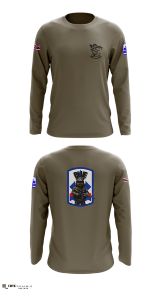 Long Sleeve Performance Shirt, 3RD PLT BAD BOYS3RD PLT BAD BOYS 899719921-299 DismountBlue EwokDismount sabersBlue Ewok, Army, Teamtime, Team time, sublimation, custom sports apparel, team uniforms, spirit wear, spiritwear, sports uniforms, custom shirts, team store, custom team store, fundraiser sports, apparel fundraiser