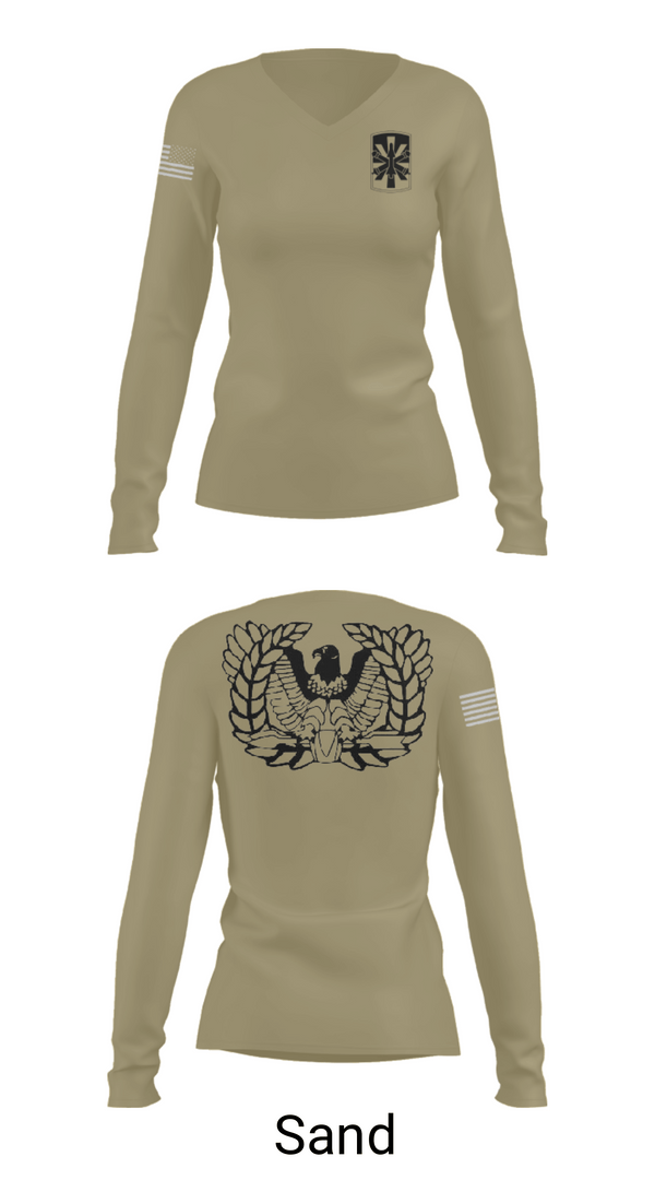 Womens Long Sleeve Vneck Shirt, 2/43 ADA, Army, Teamtime, Team time, sublimation, custom sports apparel, team uniforms, spirit wear, spiritwear, sports uniforms, custom shirts, team store, custom team store, fundraiser sports, apparel fundraiser