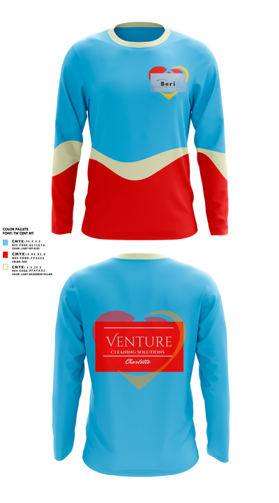 Venture cleaning solutions 84416959 Long Sleeve Performance Shirt 1