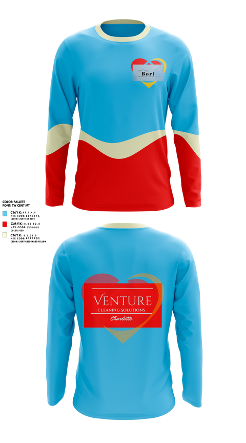 Long Sleeve Performance Shirt, Venture cleaning solutions, , Teamtime, Team time, sublimation, custom sports apparel, team uniforms, spirit wear, spiritwear, sports uniforms, custom shirts, team store, custom team store, fundraiser sports, apparel fundraiser