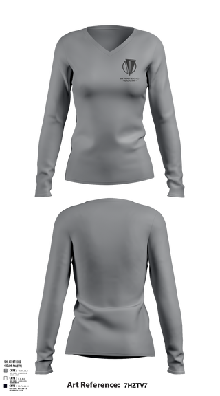 Womens Long Sleeve Vneck Shirt, Strategic Logix, , Teamtime, Team time, sublimation, custom sports apparel, team uniforms, spirit wear, spiritwear, sports uniforms, custom shirts, team store, custom team store, fundraiser sports, apparel fundraiser