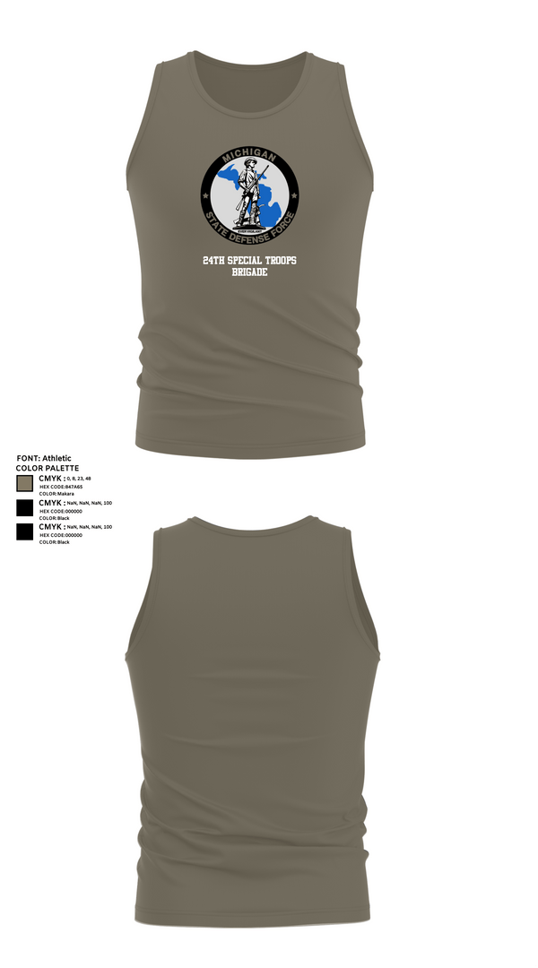 Tank Top, 24th Special Troops Brigade, National Guard, Teamtime, Team time, sublimation, custom sports apparel, team uniforms, spirit wear, spiritwear, sports uniforms, custom shirts, team store, custom team store, fundraiser sports, apparel fundraiser