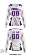 Caro High School Volleyball 92825459 Women's Long Sleeve V-neck Shirt - 126