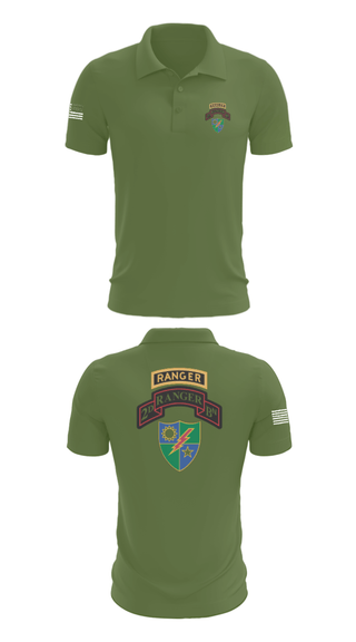 Short Sleeve Performance Polo, 2nd Battalion 75th Ranger Regiment, , Teamtime, Team time, sublimation, custom sports apparel, team uniforms, spirit wear, spiritwear, sports uniforms, custom shirts, team store, custom team store, fundraiser sports, apparel fundraiser