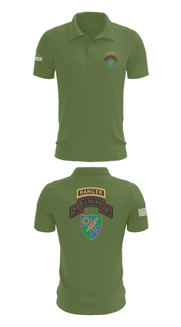 Short Sleeve Performance Polo, 2nd Battalion 75th Ranger Regiment, , Teamtime, Team time, sublimation, custom sports apparel, team uniforms, spirit wear, spiritwear, sports uniforms, custom shirts, team store, custom team store, fundraiser sports, apparel fundraiser