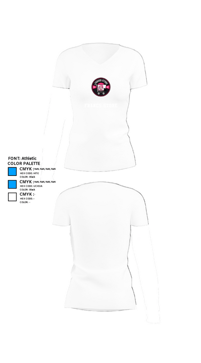 Francs Store 82099121 Women's Short Sleeve V-neck Shirt - 18