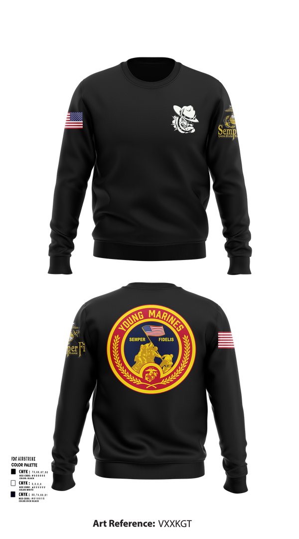 Crew Neck Sweatshirt, Rogue Valley, Marines, Teamtime, Team time, sublimation, custom sports apparel, team uniforms, spirit wear, spiritwear, sports uniforms, custom shirts, team store, custom team store, fundraiser sports, apparel fundraiser