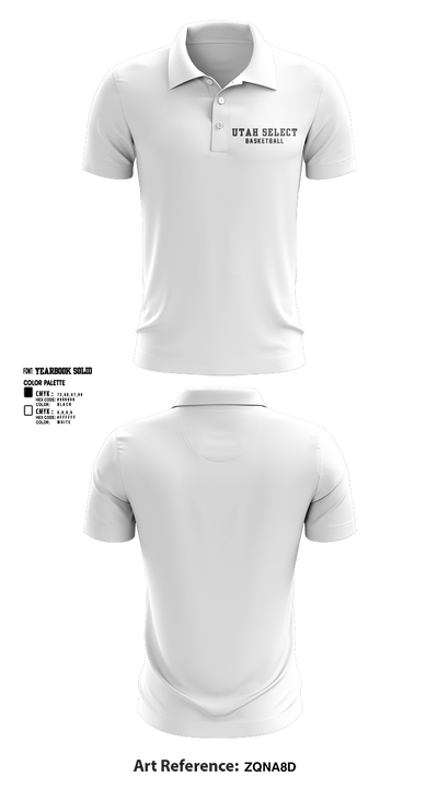 Utah Select Basketball 19223237 Short Sleeve Performance Polo - 3