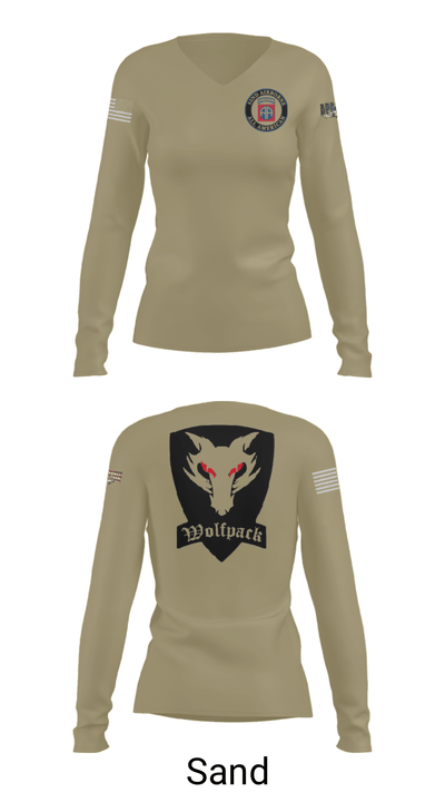 1-82nd CAB 46571810 Women's Long Sleeve V-neck Shirt - 65