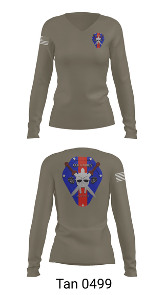 Womens Long Sleeve Vneck Shirt, OST COLUMBUS, OH, Marines, Teamtime, Team time, sublimation, custom sports apparel, team uniforms, spirit wear, spiritwear, sports uniforms, custom shirts, team store, custom team store, fundraiser sports, apparel fundraiser