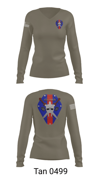 OST COLUMBUS, OH 96884956 Women's Long Sleeve V-neck Shirt - 76