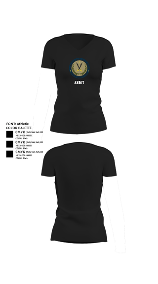 Women's Short Sleeve Vneck Shirt, 3-10 GSAB, Army, Teamtime, Team time, sublimation, custom sports apparel, team uniforms, spirit wear, spiritwear, sports uniforms, custom shirts, team store, custom team store, fundraiser sports, apparel fundraiser