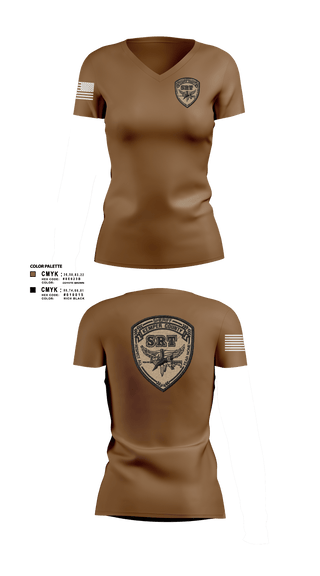 Women's Short Sleeve Vneck Shirt, Apache company, 4-6 IN, Army, Teamtime, Team time, sublimation, custom sports apparel, team uniforms, spirit wear, spiritwear, sports uniforms, custom shirts, team store, custom team store, fundraiser sports, apparel fundraiser