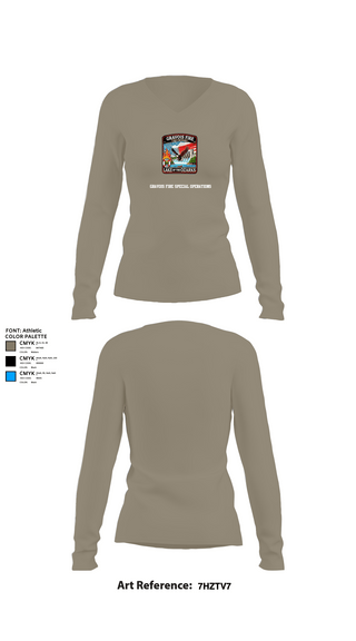 Womens Long Sleeve Vneck Shirt, Gravois Fire Special Operations, Fire Department, Teamtime, Team time, sublimation, custom sports apparel, team uniforms, spirit wear, spiritwear, sports uniforms, custom shirts, team store, custom team store, fundraiser sports, apparel fundraiser