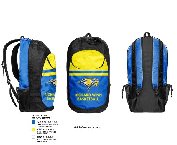 Gear Bag, Richard Winn Academy Basketball, Men's Basketball, Teamtime, Team time, sublimation, custom sports apparel, team uniforms, spirit wear, spiritwear, sports uniforms, custom shirts, team store, custom team store, fundraiser sports, apparel fundraiser