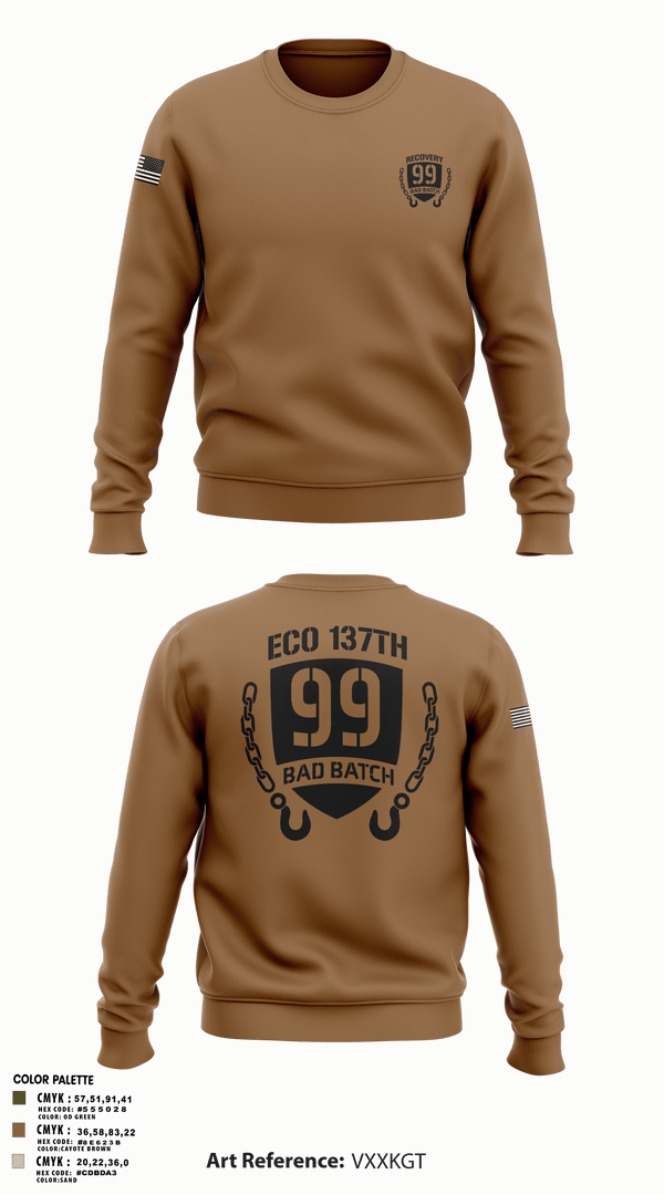 Crew Neck Sweatshirt, 137th Echo Company1-137th AV E co, National Guard, Teamtime, Team time, sublimation, custom sports apparel, team uniforms, spirit wear, spiritwear, sports uniforms, custom shirts, team store, custom team store, fundraiser sports, apparel fundraiser