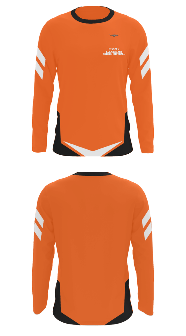 Long Sleeve Performance Shirt, Lincoln Elementary School Softball, Softball, Teamtime, Team time, sublimation, custom sports apparel, team uniforms, spirit wear, spiritwear, sports uniforms, custom shirts, team store, custom team store, fundraiser sports, apparel fundraiser