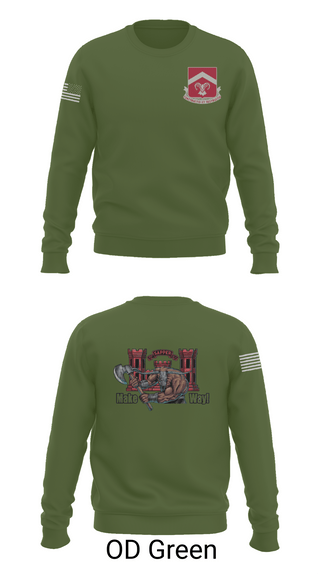 Crew Neck Sweatshirt, 937th CEC-A, 40th BEB, Army, Teamtime, Team time, sublimation, custom sports apparel, team uniforms, spirit wear, spiritwear, sports uniforms, custom shirts, team store, custom team store, fundraiser sports, apparel fundraiser