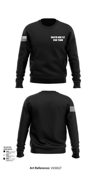 Crew Neck Sweatshirt, 504th BDE S2 SSO Team, Army, Teamtime, Team time, sublimation, custom sports apparel, team uniforms, spirit wear, spiritwear, sports uniforms, custom shirts, team store, custom team store, fundraiser sports, apparel fundraiser