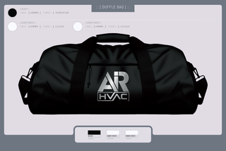 Duffle Bag, AIR HVAC, , Teamtime, Team time, sublimation, custom sports apparel, team uniforms, spirit wear, spiritwear, sports uniforms, custom shirts, team store, custom team store, fundraiser sports, apparel fundraiser