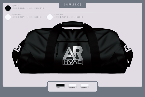 Duffle Bag, AIR HVAC, , Teamtime, Team time, sublimation, custom sports apparel, team uniforms, spirit wear, spiritwear, sports uniforms, custom shirts, team store, custom team store, fundraiser sports, apparel fundraiser