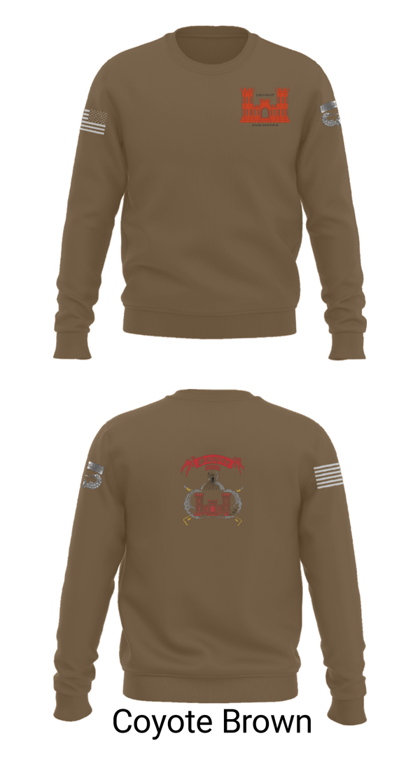 Crew Neck Sweatshirt, 1138th SAPPER Company, Army, Teamtime, Team time, sublimation, custom sports apparel, team uniforms, spirit wear, spiritwear, sports uniforms, custom shirts, team store, custom team store, fundraiser sports, apparel fundraiser