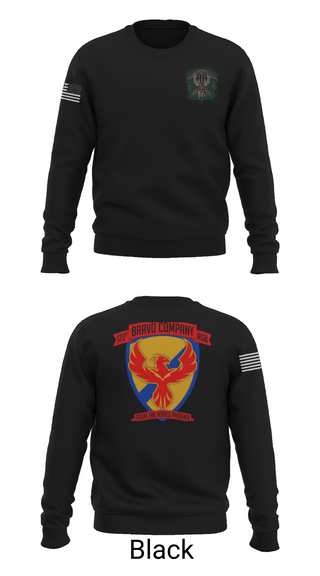 Crew Neck Sweatshirt, B-Co 122 ASB, Army, Teamtime, Team time, sublimation, custom sports apparel, team uniforms, spirit wear, spiritwear, sports uniforms, custom shirts, team store, custom team store, fundraiser sports, apparel fundraiser