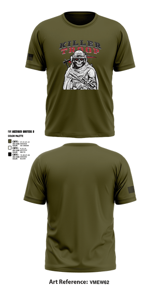 Short Sleeve Performance Shirt, 3/2CR Killer Troop, Army, Teamtime, Team time, sublimation, custom sports apparel, team uniforms, spirit wear, spiritwear, sports uniforms, custom shirts, team store, custom team store, fundraiser sports, apparel fundraiser