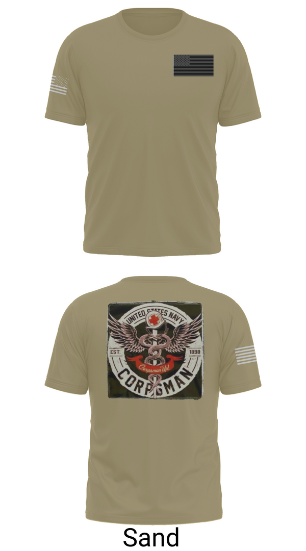 Short Sleeve Performance Shirt, Hospital Corpsman, , Teamtime, Team time, sublimation, custom sports apparel, team uniforms, spirit wear, spiritwear, sports uniforms, custom shirts, team store, custom team store, fundraiser sports, apparel fundraiser