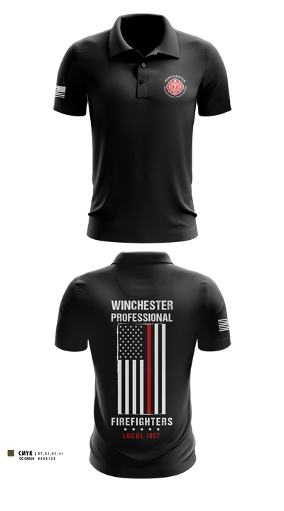 Winchester Fire Department 2308191 Short Sleeve Performance Polo - 1