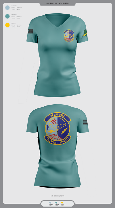 undefined Women's Short Sleeve V-neck Shirt - 2