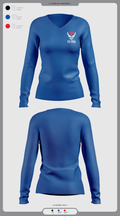 TX-794 72753245 Women's Long Sleeve V-neck Shirt - 2