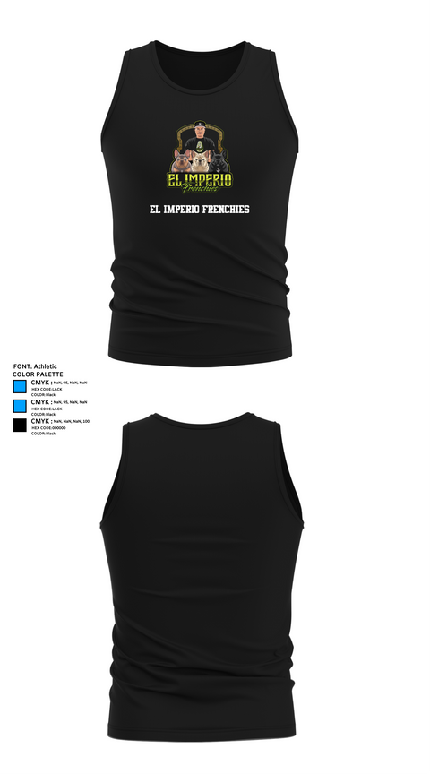 Tank Top, EL IMPERIO FRENCHIES, , Teamtime, Team time, sublimation, custom sports apparel, team uniforms, spirit wear, spiritwear, sports uniforms, custom shirts, team store, custom team store, fundraiser sports, apparel fundraiser