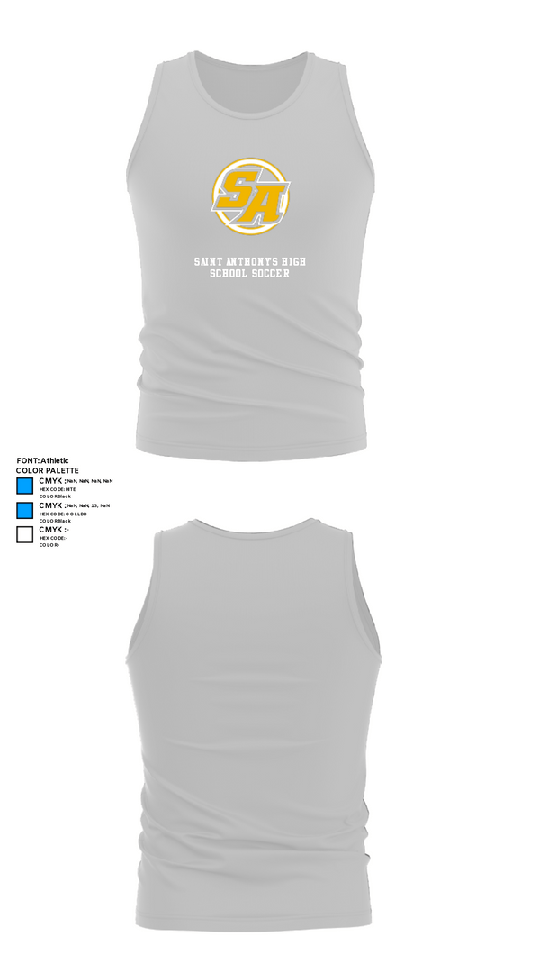 Tank Top, Saint Anthony's High School Soccer, Women's Soccer, Teamtime, Team time, sublimation, custom sports apparel, team uniforms, spirit wear, spiritwear, sports uniforms, custom shirts, team store, custom team store, fundraiser sports, apparel fundraiser