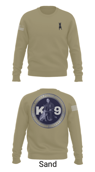 Crew Neck Sweatshirt, Los Alamitos Police K9, Police, Teamtime, Team time, sublimation, custom sports apparel, team uniforms, spirit wear, spiritwear, sports uniforms, custom shirts, team store, custom team store, fundraiser sports, apparel fundraiser