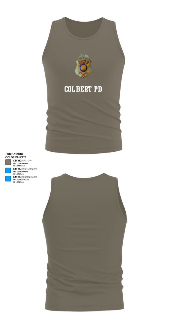Tank Top, Colbert PD, Police, Teamtime, Team time, sublimation, custom sports apparel, team uniforms, spirit wear, spiritwear, sports uniforms, custom shirts, team store, custom team store, fundraiser sports, apparel fundraiser