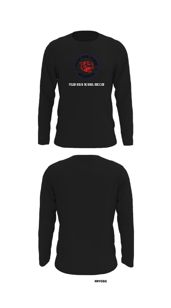 Long Sleeve Performance Shirt, Filer High School Soccer, Men's Soccer, Teamtime, Team time, sublimation, custom sports apparel, team uniforms, spirit wear, spiritwear, sports uniforms, custom shirts, team store, custom team store, fundraiser sports, apparel fundraiser
