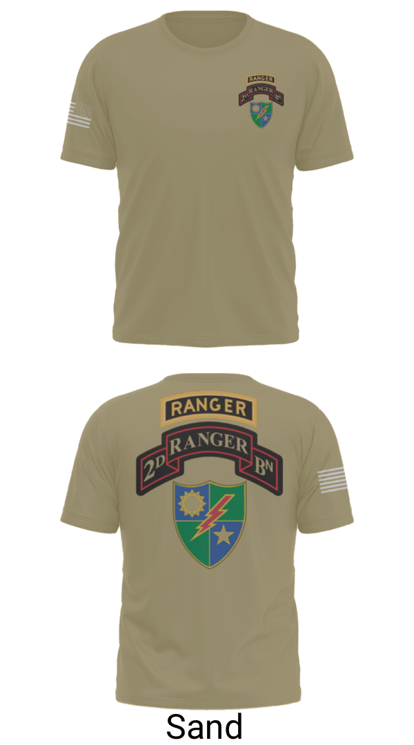 Old School Cotton Feel Shirt, 2nd Battalion 75th Ranger Regiment, , Teamtime, Team time, sublimation, custom sports apparel, team uniforms, spirit wear, spiritwear, sports uniforms, custom shirts, team store, custom team store, fundraiser sports, apparel fundraiser