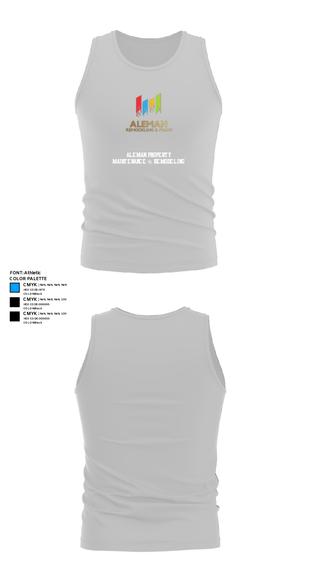 Tank Top, ALEMAN PROPERTY MAINTENANCE & REMODELING, , Teamtime, Team time, sublimation, custom sports apparel, team uniforms, spirit wear, spiritwear, sports uniforms, custom shirts, team store, custom team store, fundraiser sports, apparel fundraiser