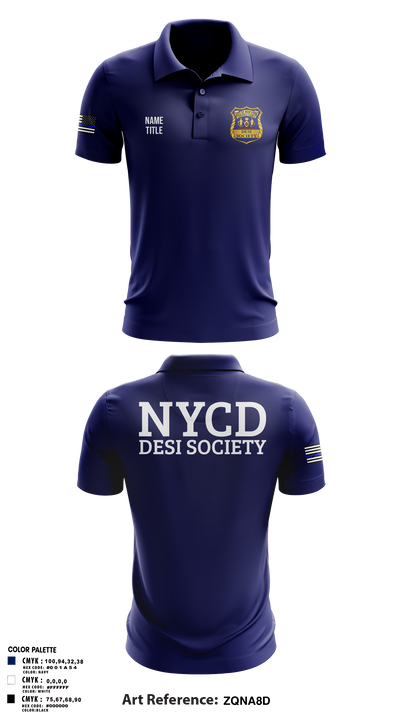 NYCD DESI SOCIETY 34062246 Short Sleeve Performance Polo - 120