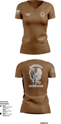 745th Forward Resuscitative Surgical Detachment 78868461 Women's Short Sleeve V-neck Shirt - 14