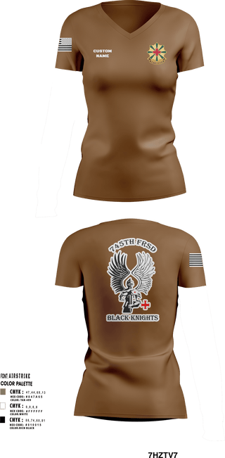 Womens Short Sleeve Vneck Shirt, 745th Forward Resuscitative Surgical Detachment, Army, Teamtime, Team time, sublimation, custom sports apparel, team uniforms, spirit wear, spiritwear, sports uniforms, custom shirts, team store, custom team store, fundraiser sports, apparel fundraiser