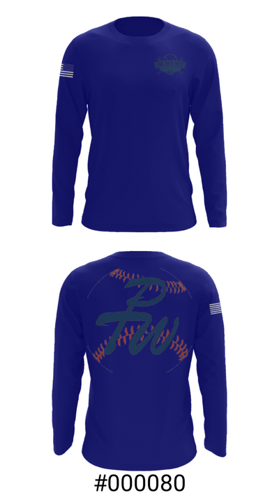 Par-Troy West Little League Baseball 82759828 Long Sleeve Performance Shirt - 24