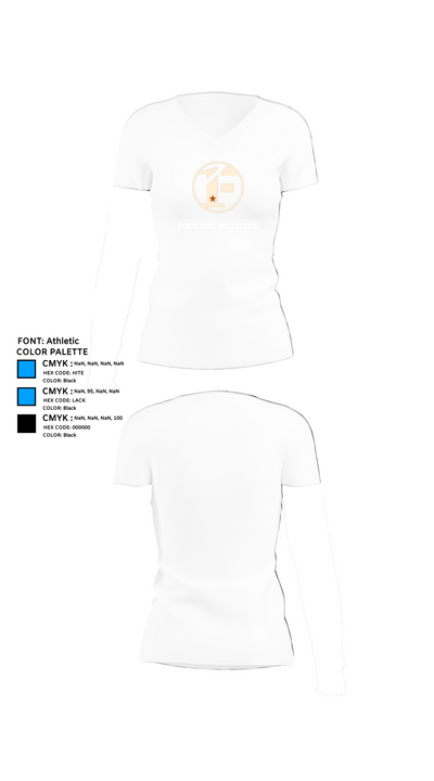 First Line Ballistics 3803931 Women's Short Sleeve V-neck Shirt - 18
